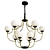 Elegant White Ball Chandelier 3D model small image 1