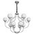 Elegant White Ball Chandelier 3D model small image 2