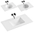 Marea Set 2-Piece Sink 3D model small image 1