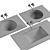 Marea Set 2-Piece Sink 3D model small image 4