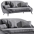 Vibieffe 650 Curved Sofa Set 3D model small image 7