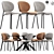 Modern Dining Chair Set Rendered 3D model small image 1