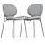 Modern Dining Chair Set Rendered 3D model small image 3