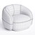 Modern Tacchini Julep Armchair Design 3D model small image 4