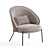 Eamy Light Brown Ash Armchair 3D model small image 1