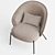 Eamy Light Brown Ash Armchair 3D model small image 3