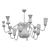 Elegant Crystal K1 Chandelier 3D model small image 2