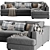 Modern 2015 Brandon Corner Sofa 3D model small image 2