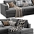 Modern 2015 Brandon Corner Sofa 3D model small image 3