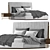 Modern Mezzo Rivers Bed Design 3D model small image 1