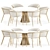 Modern Dining Set Collection 3D model small image 1