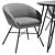 Modern Dining Chair & Table 3D model small image 3