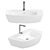 Sleek Ceramic Bathroom Sink, Modern 3D model small image 1