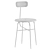 Modern Afteroom Upholstered Dining Chair 3D model small image 3