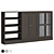 Modern Grey Havsta Storage Cabinet 3D model small image 2