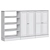 Modern Grey Havsta Storage Cabinet 3D model small image 5