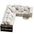 Flexform Groundpiece 11MXB Modular Sofa 3D model small image 3