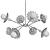 Elegant 8-Light Chandelier Fixture 3D model small image 2