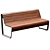 Borola Outdoor Bench 3D Model 3D model small image 1