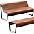 Borola Outdoor Bench 3D Model 3D model small image 2