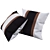 Textured Color Block Pillow Set 3D model small image 3