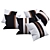 Textured Color Block Pillow Set 3D model small image 4