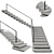 Modern Design Stairs V07 Kit 3D model small image 2