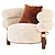  Elegant Contemporary Armchair ROGERS 3D model small image 2