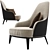 Modern Jane Large Armchair 3D 3D model small image 2