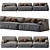 Luxury Baxter Damasco Sofa 2013 3D model small image 3