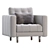 Stylish MORABO Armchair in Gray 3D model small image 4