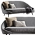 Modern Curved Sofa Vibieffe 650 3D model small image 1