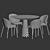 Chic Contemporary Dining Furniture Set 3D model small image 4