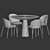 Chic Contemporary Dining Furniture Set 3D model small image 5