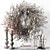 Vintage Christmas Willow Wreath Set 3D model small image 1