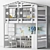 Bilbao Children's Loft Bed 3D model small image 7