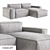 Cozy Corner Davis Sofa 3D model small image 1