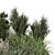 Outdoor Plants Bush Set 1281 3D model small image 4