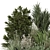 Outdoor Plants Bush Set 1281 3D model small image 5