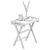 Foldable Tray Table Stand IKEA 3D model small image 4