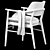  Modern Nissa Carver Chair 3D model small image 4