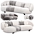 Contemporary Sectional Fabric Sofa "PACIFIC 3D model small image 1