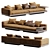 Modern Minimalist Elegant Sofa 3D model small image 2