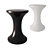 Modern Plastic Tam Tam Stool 3D model small image 1