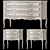 Provencal Nightstand & Dresser Set 3D model small image 1