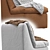 Parsi Cozy Ivory Armchair Set 3D model small image 6