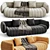 Contemporary Bambam 3-Seat Sofa 3D model small image 1