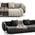 Contemporary Bambam 3-Seat Sofa 3D model small image 4