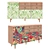 Frida 10 Colourful Drawer Chest 3D model small image 4