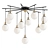 Sleek Nordic Chandelier Fixture 3D model small image 1